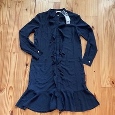 Tory Burch Jane Navy Blue Ruffle Dress