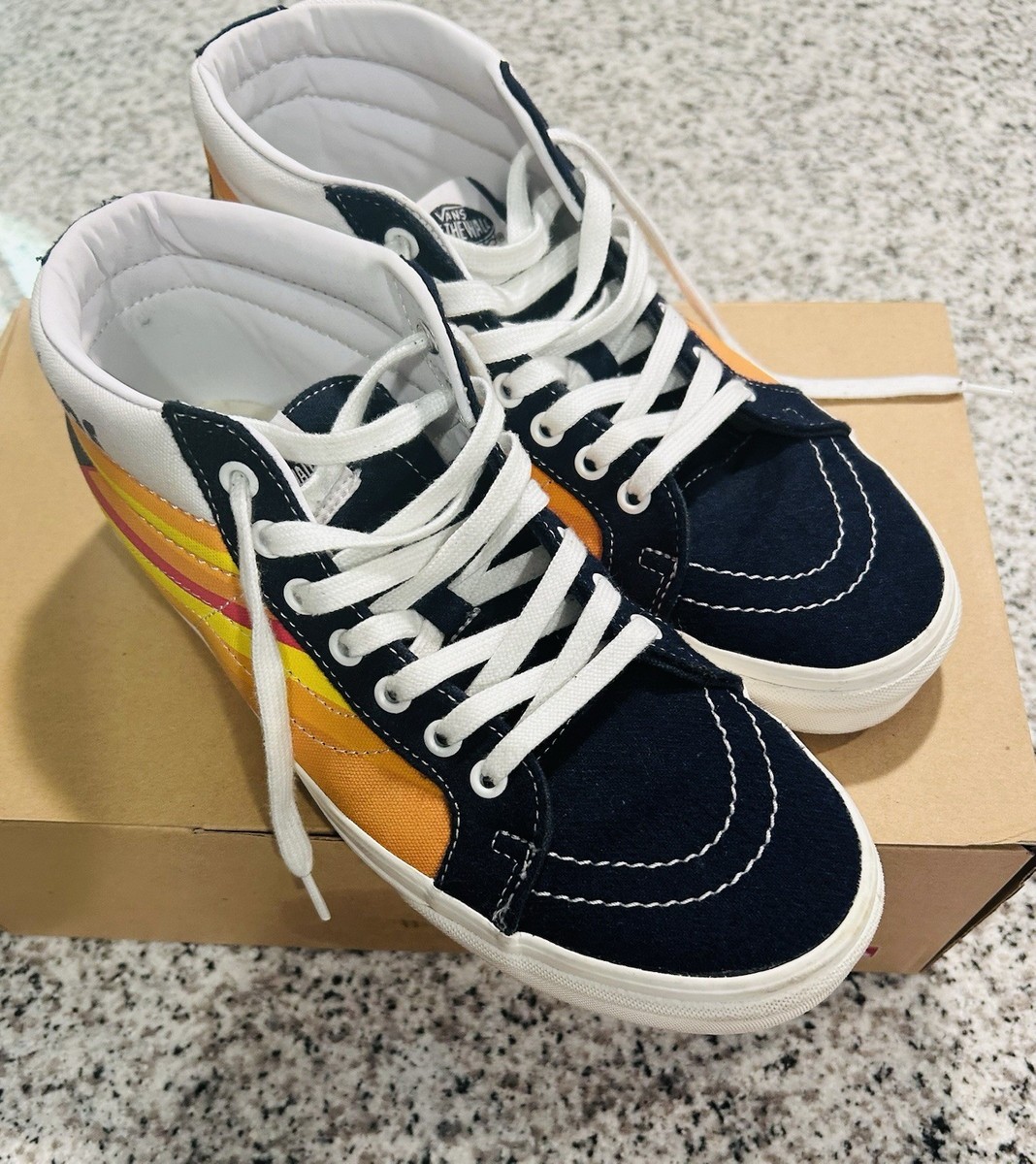 Houston Astros Vans Off The Wall Shoes Classic Sk8 Low Top MLB Mens Size 11.5 Houston Astros Vans Shoes Unisex Mens Size 12 Rare Hard To  main image 3