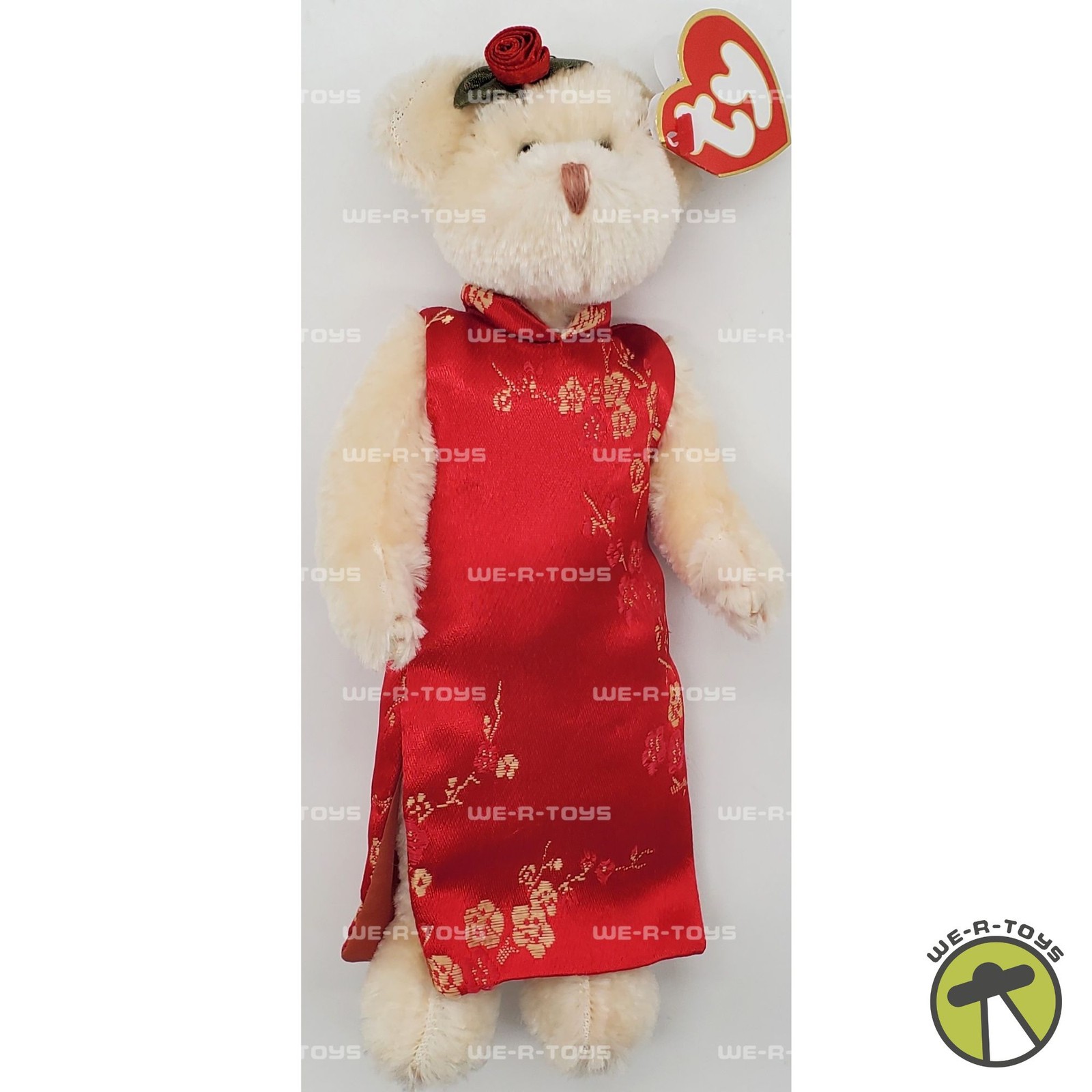 Ty Attic Treasures Mei Li with Red Flower Pattern Dress Plush