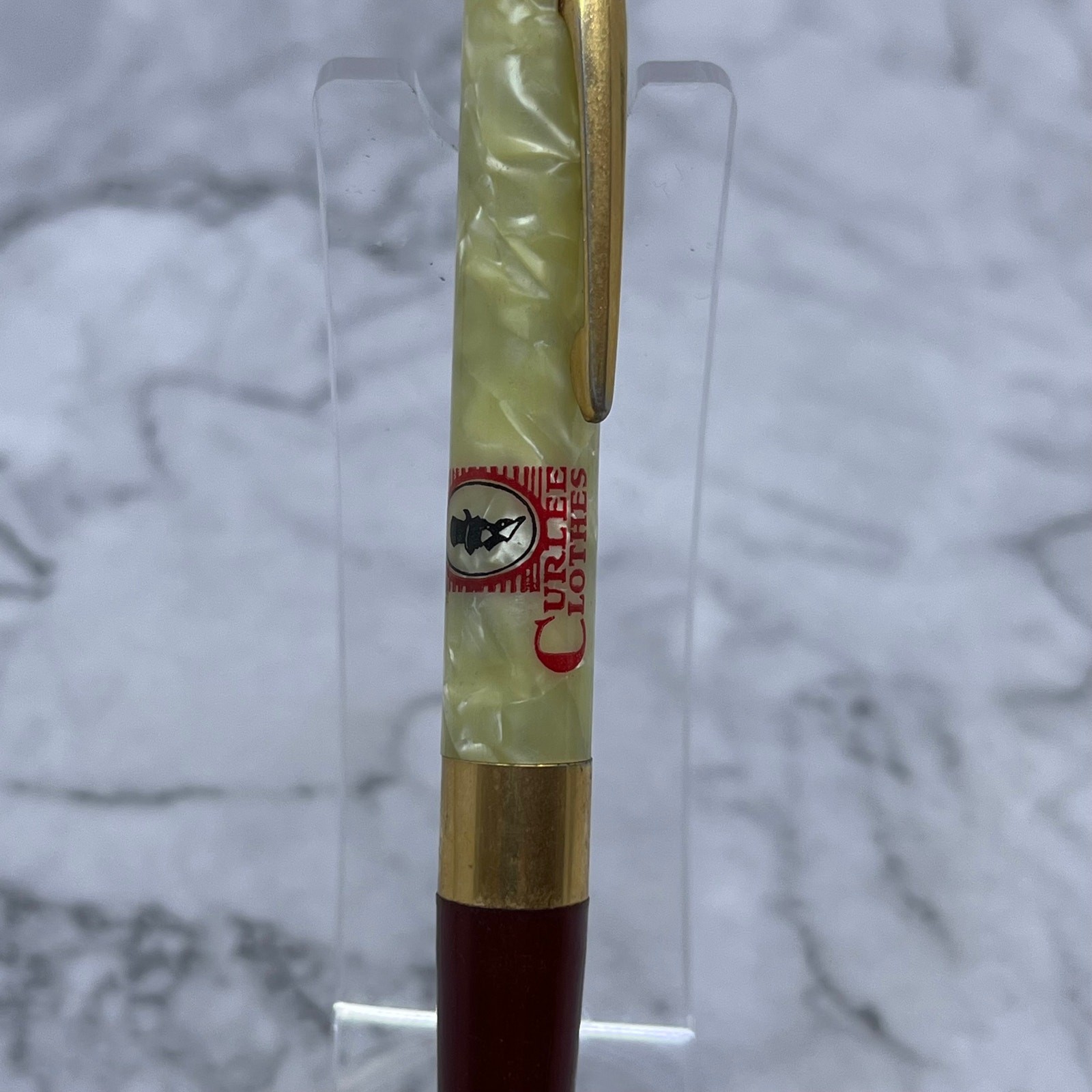 Vintage Marble Celluloid Mechanical Pencil Curlee Clothes Clyde A Weddington SE6