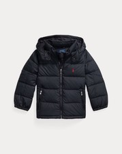 NWT-POLO RALPH LAUREN TODDLER BOY'S DOWN PUFFER JACKET SIZE 4BLACK/RED 185