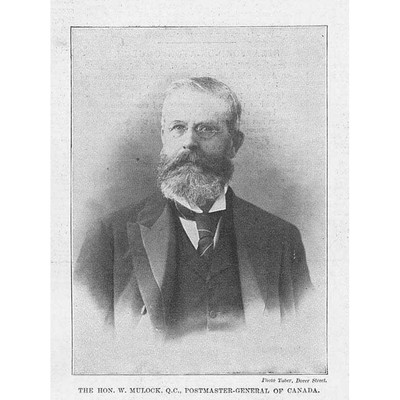 William Mullock QC Postmaster General of Canada - Antiker Druck 1898