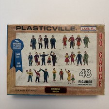 Plasticville HO Gauge Citizens 48 Figures unpainted, 2809-150 still in bag