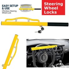 Car Steering Wheel Lock Heavy Duty  Anti-Theft High Security Crook Hook Van Key