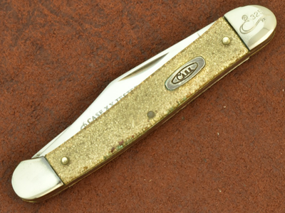 CASE XX USA 1889-1989 CENTENNIAL GOLD STONE MINI COPPERHEAD KNIFE