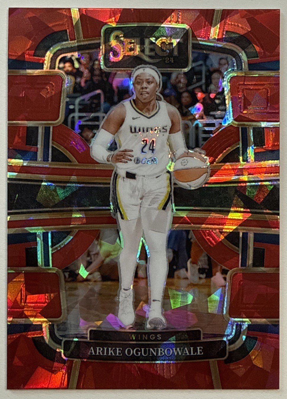 2024 Panini Select WNBA Concourse Red Ice Prizm Arike Ogunbowale #45 Wings