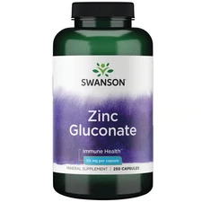 Swanson Zinc Gluconate Mineral Supplement (250 Capsules, 50mg Each)
