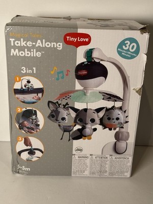Tiny Love Take Along Mobile 3-in-1 Musical Baby Crib Stroller Travel Mobile NIB