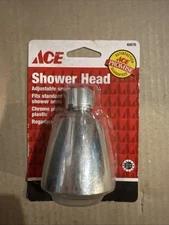  Ace Chrome Plastic 6 settings Adjustable Showerhead 1.5 gpm