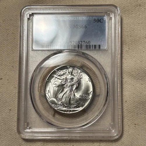 1945 D Walking Liberty Half Dollar PCGS MS-66