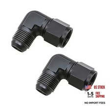 2PCS Female to Male Flare, 90 Degree Swivel Flare Fitting Adapter Aluminum 6AN