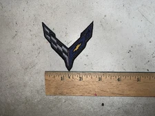 CUSTOM MADE Embroidered Like Corvette C8 Patch Iron On and/or Sew On Navy BLUE