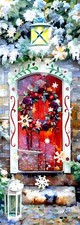 Holiday  Bookmark - Festive Snow Doorway, 6x2...