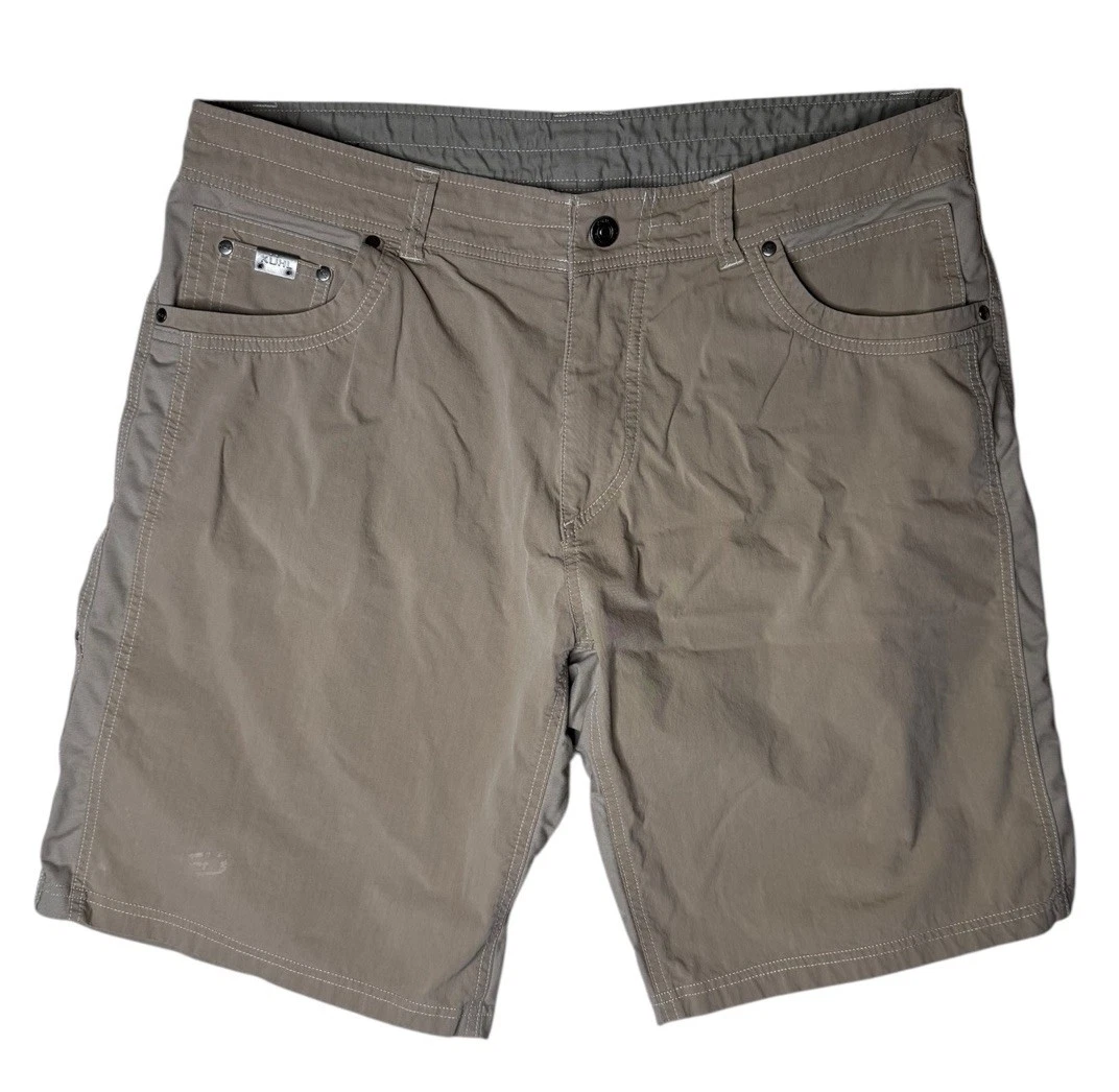 Kuhl Radikl Outdoor Camping Hiking Shorts Fossil Tan #5068 Men's Size 38