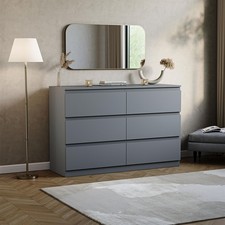 Image of Modern Grey Chest of Drawers Bedroom Furniture Storage Bedside 2 to 8 Drawers