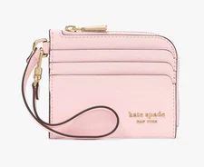 Kate Spade Devin Leather Coin Card Case Wristlet Card Holder ~NWT~ Pastry Pink