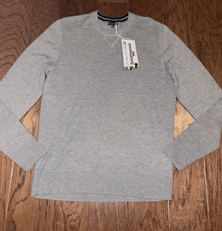 NWT Smartwool Sparwood Crew Sweater size S. Gray