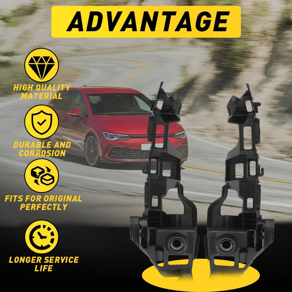 Juego de 2 soportes de parachoques delanteros izquierdo y derecho para Volkswagen GTI Golf 2015-2016 Foto 2 de 4