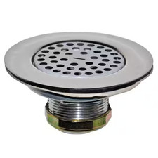4-1/2 In. Mobile Home Flat Top Shower Drain Strainer in Chrome