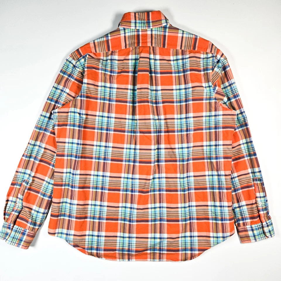 Рубашка на пуговицах мужская Polo Ralph Lauren XXL клетчатая оранжевая Madras Tartan - Изображение 4 из 4