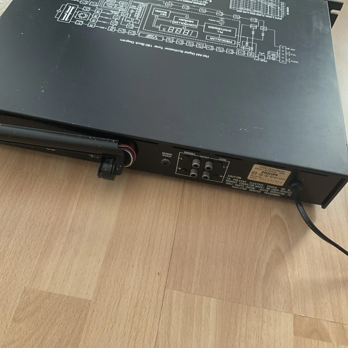 Sintonizador digital PHILIPS modelo 180 con manual de servicio