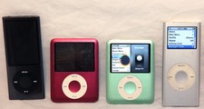 Lot of 4 iPod Nano 2x 8GB A1236, 1X 4GB A119, 1X 8GB A1320 1 Works 3 For Repair