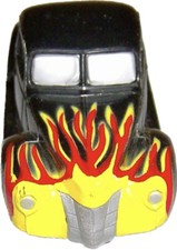 NOS - '40 FORD COUPE w/FLAMES TYCO/MATTEL BODY ONLY SILVER MOLDED PIPES variant