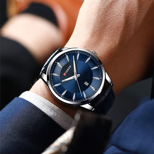 CURREN 8365 Quartz Man Wristwatch Watch for Male with Leather Strap Band New - Picture 9 of 16
