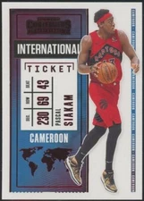 2020-21 Panini Contenders Pascal Siakam Red Foil International Ticket #9