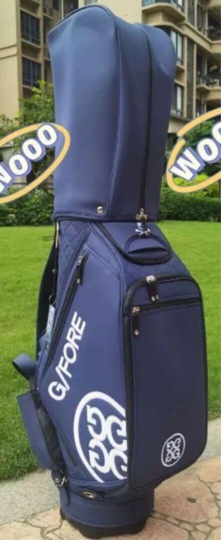 ★G/FORE★LEATHER HOLDALL★ゴルフ G FORE Caddy Bag Golf Bag Navy New with tags PU 4.7kg From