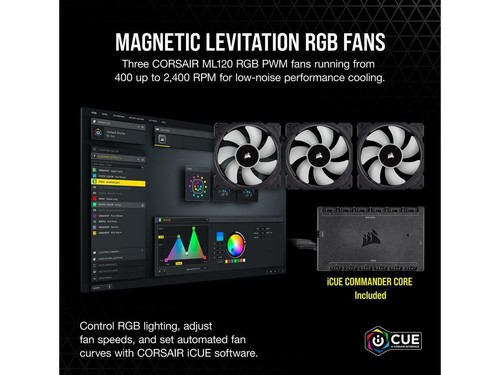 CORSAIR iCUE H150i ELITE CAPELLIX Liquid CPU Cooler - NEXT DAY SHIPPING - 第 8/9 張圖片