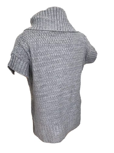 NEW LOOK MATERNITY GREY KNIT SHORT SLEEVE CARDIGAN MEDIUM UK 12 EU 40 US 8 BNWT - Picture 6 of 7