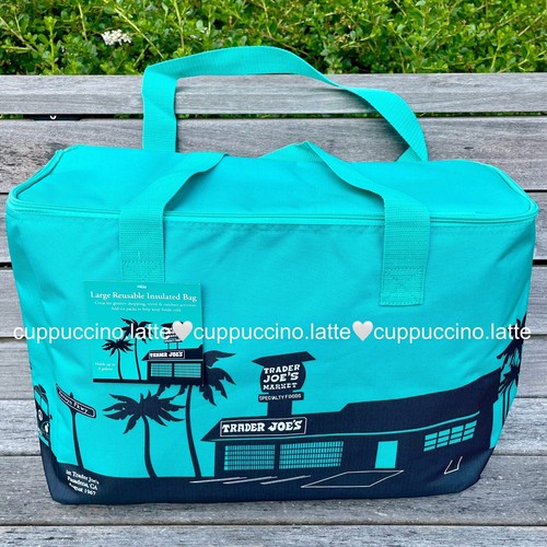 NWT Trader Joe’s Large Reusable Insulated Cooler Tote Bag in Teal Mint