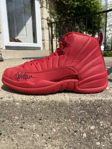 NICK NURSE SIGNED AIR JORDAN 12 RETRO GYM RED NEW DEADSTOCK AUTOGRAPHED SHOE 1/1 - Picture 3 of 5