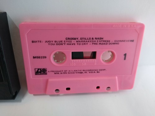 Crosby Stills & Nash Cassette Tape Album 1969 Vintage M58229 Pink Color Rare - Picture 5 of 6