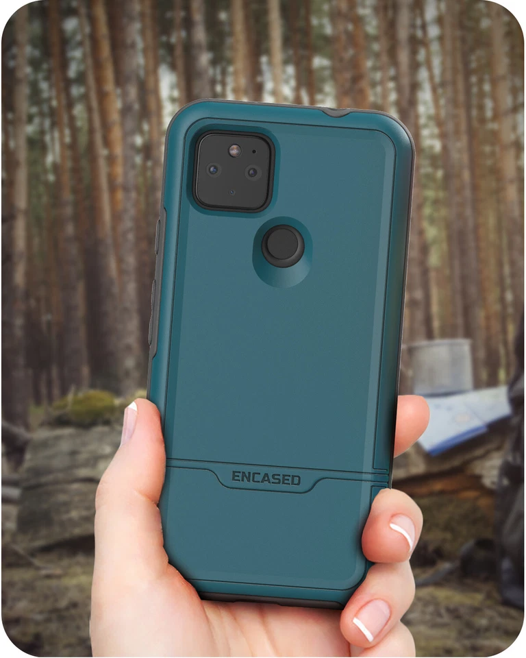 Google Pixel 5a 5G Belt Clip Case w Screen Protector Full Body Cover w Holster - Image 4 of 4