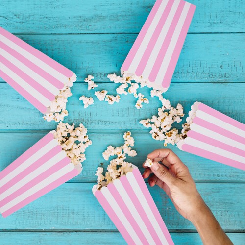 40 Pcs Paper Popcorn Bags Party Popcorn Containers Paper Snack Bags Popcorn - Picture 7 of 11