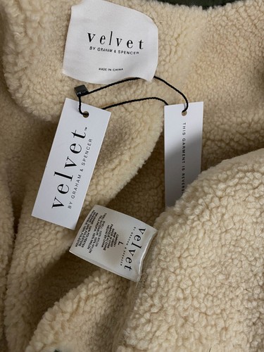 $300 Velvet By Graham & Spencer Women's Green Reversible Quilted Jacket Size L - Picture 5 of 5