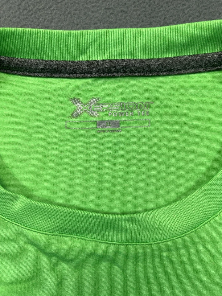 Xersion Power T Shirt Mens XL Green Quick Dri Outdoor Workout Tee Cotton   - Image 4 of 4