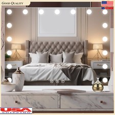 Large Extra Hollywood Makeup Mirror Vanity Light Mirror With 17 LED Light Bulbs