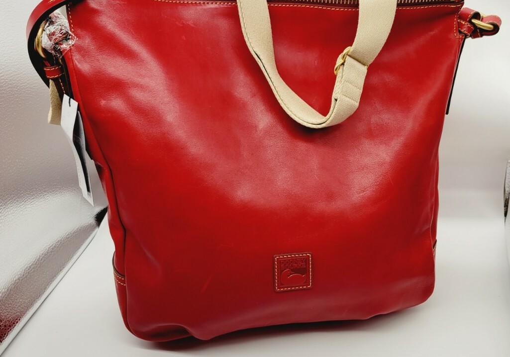 Dooney & Bourke Florentine Leather Tilton Handbag ~ RED | eBay