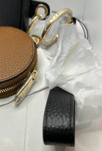 ๐ผ๐ฆ Furla ๐ผ๐ฆ Luna 2 Piece Leather Coin Case Set Wristlet Black Brown ๐ผ D4o8 - Picture 11 of 11