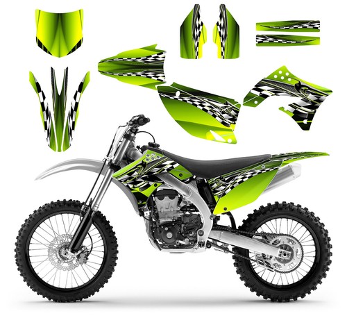 2009 2010 2011 KX450F KXF450 Kit gráfico 24 mil vinilo de carreras #2500 Púrpura - Imagen 9 de 19