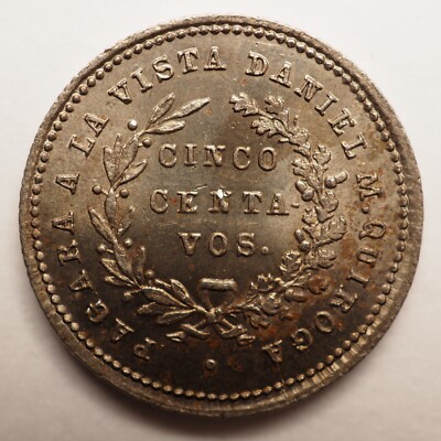 Bolivia  1876  5 Centavos  - Cochabamba Cuni  FREE SHIPPING M6398