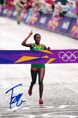 Tiki Gelana - ETH - Leichtathletik - 1.OS 2012 -  signiert -  ! ! !