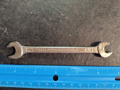 PROTO Vintage 3021 Double Open End Wrench 3/8   7/16, LOS ANGELES USA