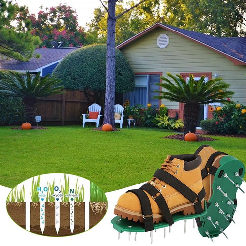 Lawn Aerator Shoes Grass Spiked Shoes Anti-Slip for Aerating Lawn Soil - Picture 5 of 18