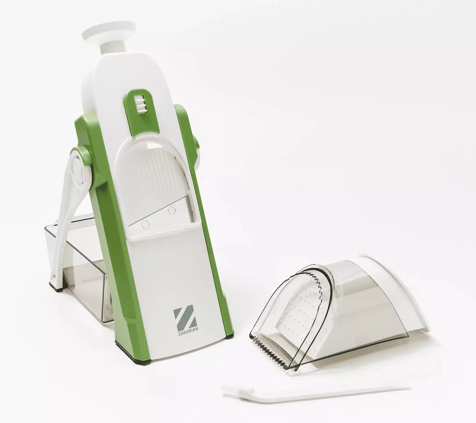 Zakarian by Dash Safe Slice Mandoline with Thickness Adjuster - Green