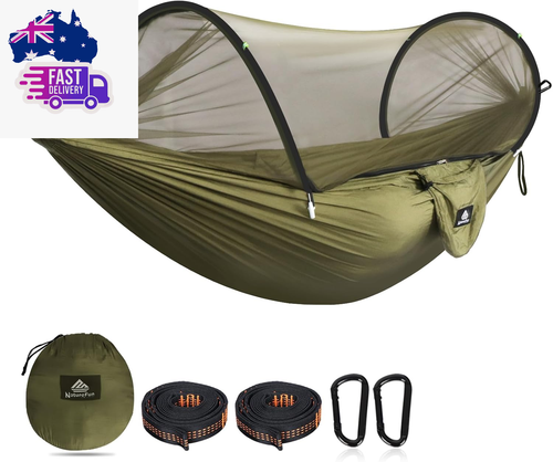 Ultra-Light Travel Camping Hammock Pop-Up Bug Net Hammock 300Kg Load Capacity,Br - Picture 12 of 12