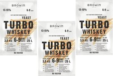 3 x Turbo Whiskey Alkohol Hefe Brennhefe Hers...